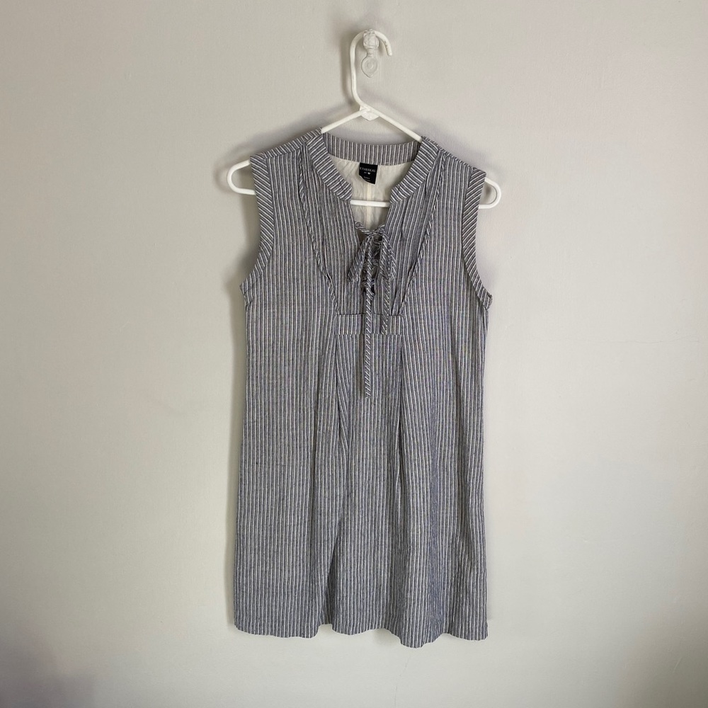 Pin striped navy blue dress